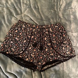 Soft flowy floral shorts